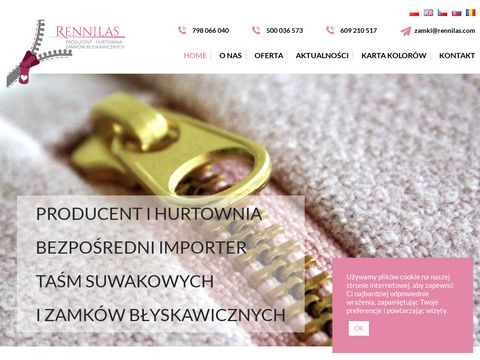 Rennilas.com - producent zamków błyskawicznych