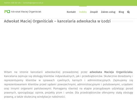Organisciak.pl - adwokat Łódź