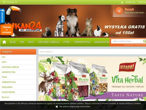 Internetowy sklep zoologiczny - Tukan24