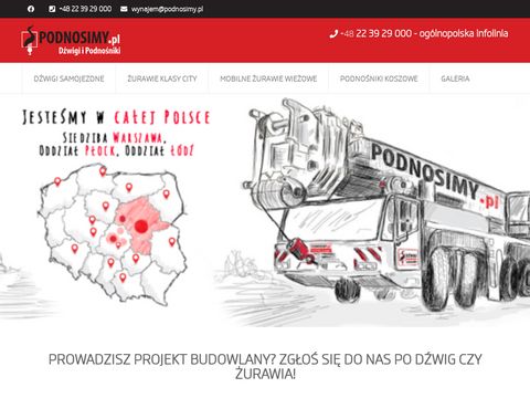 Podnosimy.pl - wynajem dźwigów Warszawa