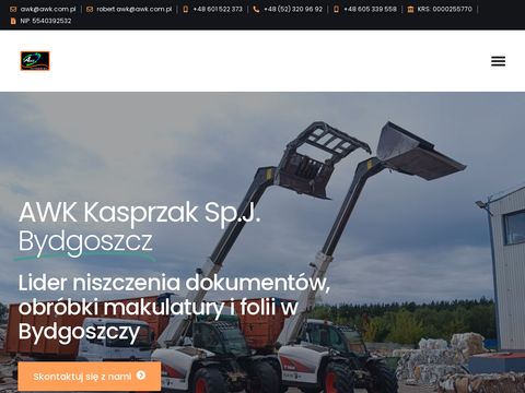 AWK Kasprzak - utylizacja dokumentacji