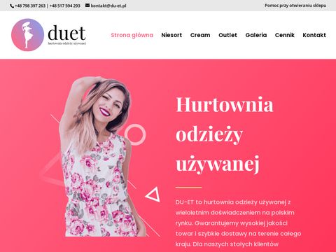 Hurtownia odzieży używanej - du-et.pl