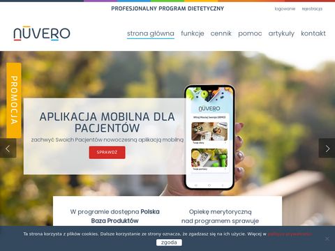 Nuvero.pl - aplikacja dla dietetyków