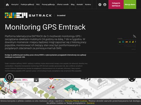 Emtrack.eu - monitoring GPS koparek