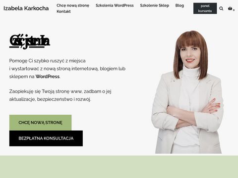 Izabelakarkocha.com - składanie stron