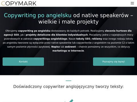 Copymark.eu - copywriting po angielsku